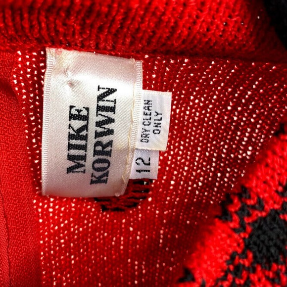 Mike Korwin Polka Dot Plaid Back Zip Sweater Sz 12 - Picture 5 of 5